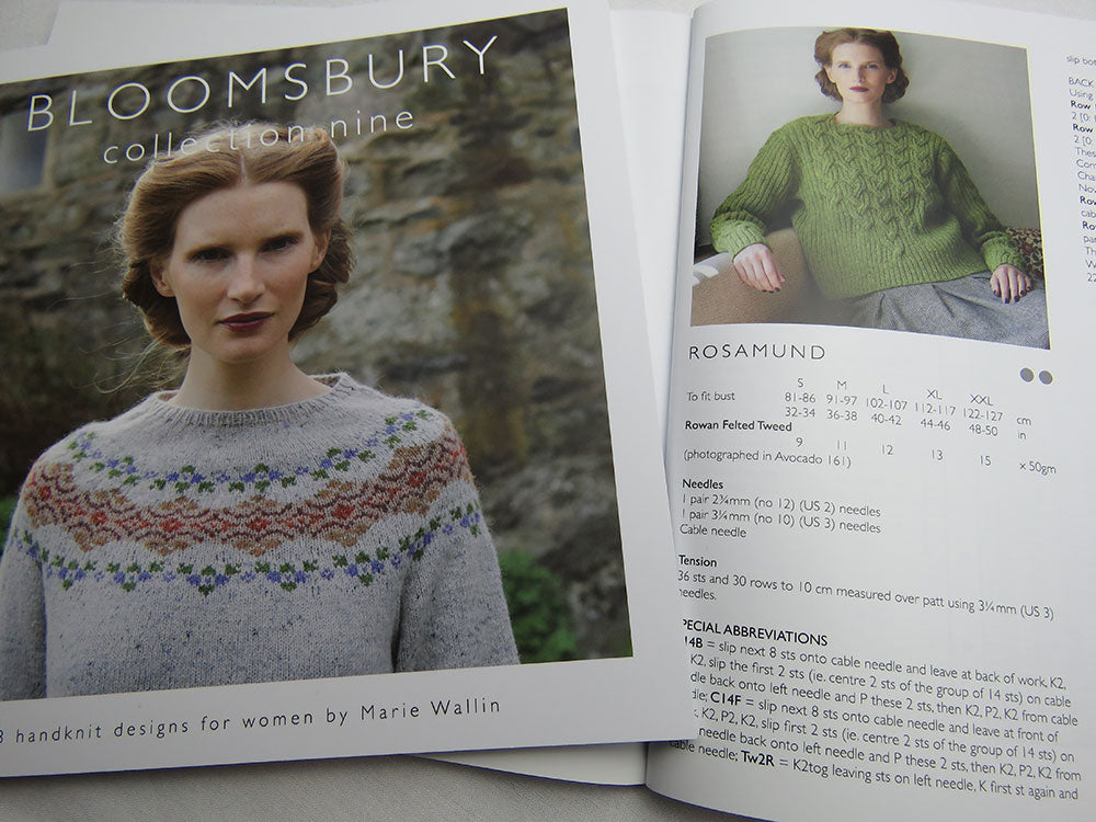 'Bloomsbury' by Marie Wallin - 8 designs all knitted in Rowan Felted Tweed.